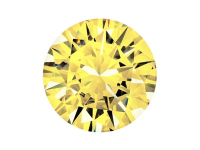 Preciosa Cubic Zirconia, The Alpha Round Brilliant, 1mm, Gold - Standard Image - 1