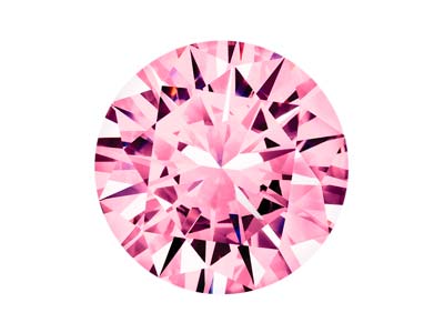 Preciosa Cubic Zirconia, The Alpha Round Brilliant, 2mm, Pink - Standard Image - 1