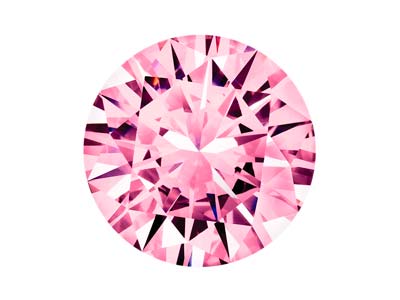 Preciosa Cubic Zirconia, The Alpha Round Brilliant, 3.5mm, Pink - Standard Image - 1