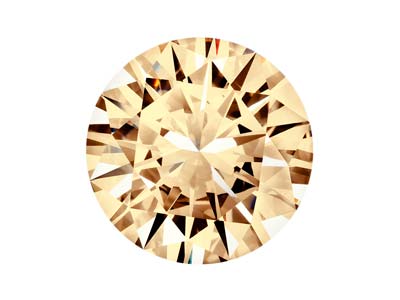 Preciosa Cubic Zirconia, The Alpha Round Brilliant, 5mm, Champagne - Standard Image - 1