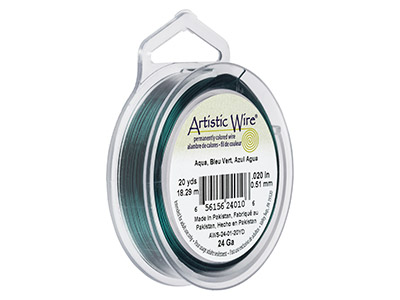 Beadalon Artistic Wire 24 Gauge    Aqua 0.51mm X 18.2m