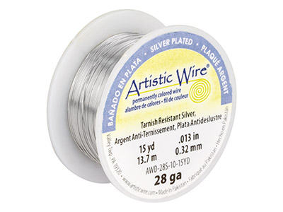 Beadalon Artistic Wire 28 Gauge    Silver Plated 0.32mm X 13.7m - Standard Image - 1
