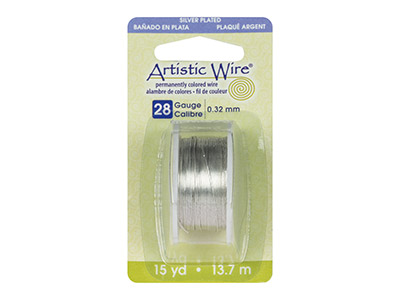 Beadalon Artistic Wire 28 Gauge    Silver Plated 0.32mm X 13.7m - Standard Image - 3