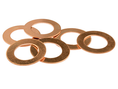 Copper Blanks Round Washer         Pack of 6 30mm