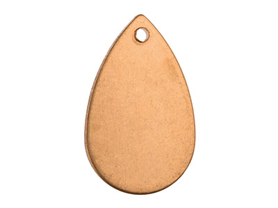 Copper Blanks Small Teardrop       Pack of 6 21mm X 13mm - Standard Image - 2