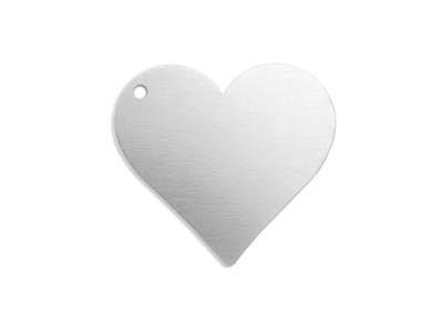 ImpressArt Aluminium Heart 19mm    Stamping Blank Pack of 15 Pierced  Hole - Standard Image - 1