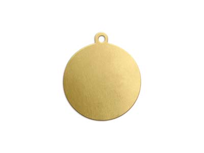 ImpressArt Brass Round Tag 16mm    Stamping Blank Pack of 8, - Standard Image - 1