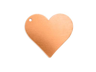 ImpressArt Copper Heart 19mm       Stamping Blank Pack of 4 Pierced   Hole