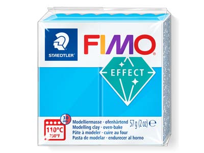 Fimo Effect Translucent Blue 57g   Polymer Clay Block Fimo Colour     Reference 374
