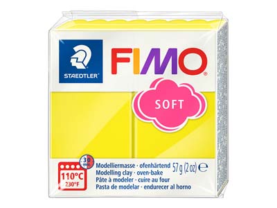 Fimo Soft Lemon 57g Polymer Clay   Block Fimo Colour Reference 10 - Standard Image - 1