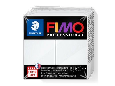 Fimo Professional White 85g Polymer Clay Block Fimo Colour Reference 0