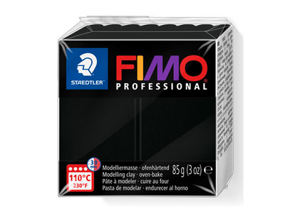 Fimo Professional Black 85g Polymer Clay Block Fimo Colour Reference 9