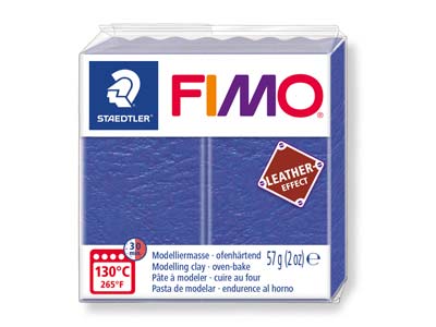 Fimo Leather Effect Indigo 57g     Polymer Clay Block Fimo Colour     Reference 309 - Standard Image - 1