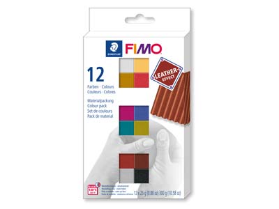 Fimo Leather Effect Colour         Pack of 12, - Standard Image - 1