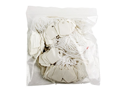 Cotton Jewellery Tags Pack of 200  14mm X 25mm