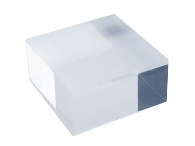 Solid Clear Acrylic Jewellery      Display Block, Small