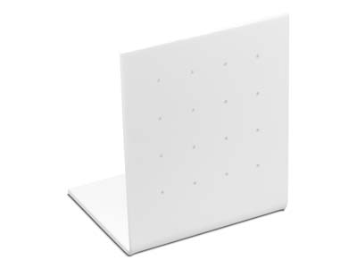 White Gloss Acrylic Earring Display Stand - Standard Image - 1