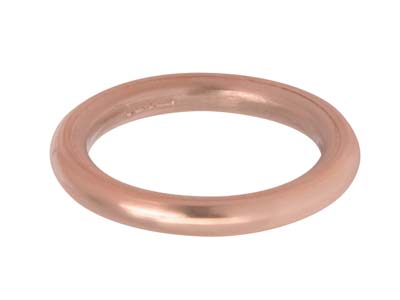 9ct Red Gold Halo Wedding Ring     2.0mm, Size O, 2.2g Heavy Weight,  Hallmarked, Wall Thickness 2.00mm, 100% Recycled Gold - Standard Image - 1
