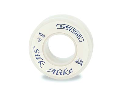 Silk Alike White Thread, Size 2,   60.3m Spool
