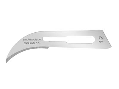 Swann Morton Scalpel Blades No.12  Curved, Pack of 5