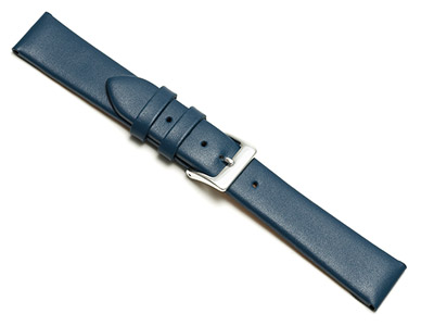 Dark Blue Calf Watch Strap 12mm    Genuine Leather - Standard Image - 1