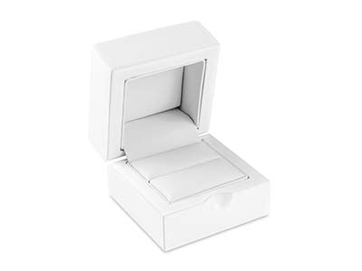 White Wooden Ring Box - Standard Image - 1