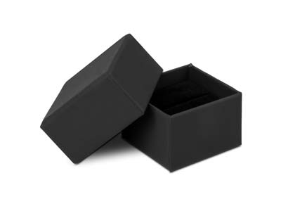 Black Card Soft Touch Ring Box - Standard Image - 1
