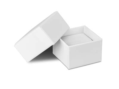 White Card Soft Touch Ring Box - Standard Image - 1