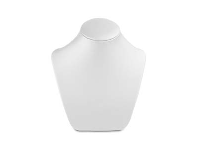 White Leatherette Small Neck Stand