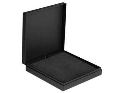 Black Textured Eco Necklace Box - Standard Image - 1