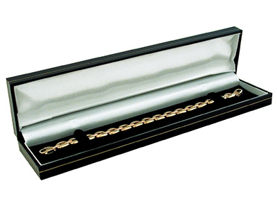Black Leatherette Long Bracelet Box