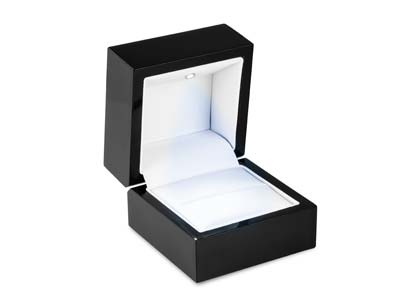 Black Wooden LED Ring Box