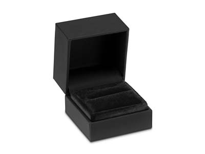 Premium Black Soft Touch Ring Box - Standard Image - 1