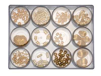 Clear Bead Storage Jar Set, 12     Medium Jars In A Clear Box - Standard Image - 5