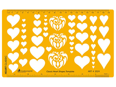 Heart Template With Classic Heart  Shapes - Standard Image - 1