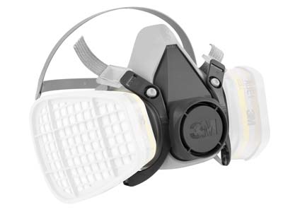 3M Half Mask Respirator, 6100 Model - Standard Image - 4