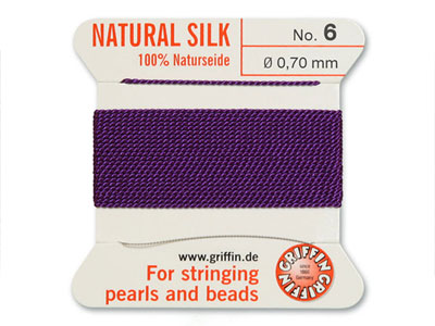 Griffin Silk Thread Amethyst, Size 6