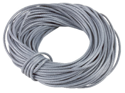 Waxed Beading Cord Grey 1mm Round X 10 Metres - Standard Image - 1