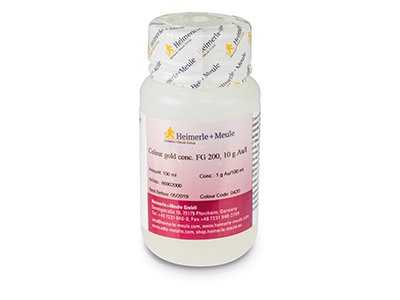 Heimerle + Meule Gold Plating      Solution Concentrate 100ml 1g      Au/100ml 9ct Yellow F0420, Un1935 - Standard Image - 1
