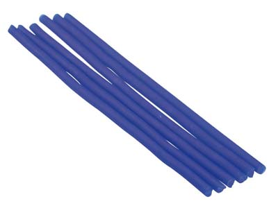 Ferris Cowdery Wax Profile Wire    Solid Round Rod Blue 4mm Pack of 6