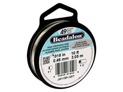 Beadalon 49 Strand Silver Plated   0.46mm X 3m Wire - Standard Image - 1
