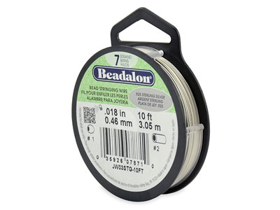 Beadalon 7 Strand Sterling 0.46mm X 3.1m Wire - Standard Image - 1