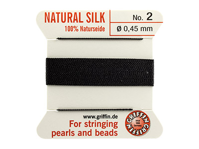 Griffin Silk Thread Black, Size 2 - Standard Image - 1