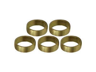 GRS® Brass Practice Ring Set 5.6mm Wide With Domed Surface Pack of 5 - Standard Image - 1