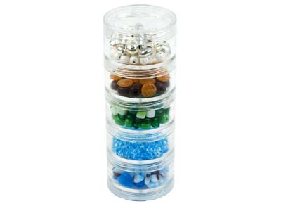 Beadalon Medium Bead Storage        Stackable Containers Five Per Stack