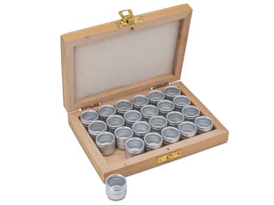 Storage Set, 24 Aluminium          Containers In A Wooden Box - Standard Image - 2