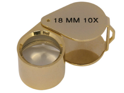 Loupe Gold Coloured In Case X10    Magnification