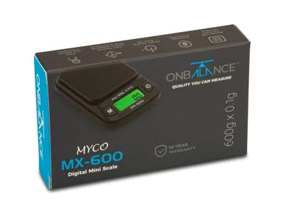 On Balance Myco MX-600 Digital Mini Scale, 600g X 0.1g - Standard Image - 6