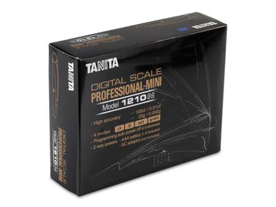 Tanita 1210n Professional Digital  Mini Carat Scale 20g X 0.002g /    100ct X 0.01ct - Standard Image - 8