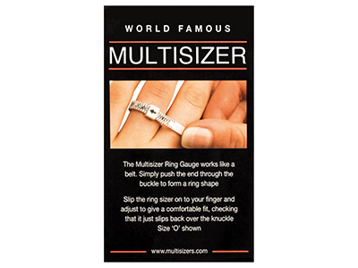 Multisizer Precision UK A-z Ring   Gauge Ring Sizer Pack of 10 - Standard Image - 2